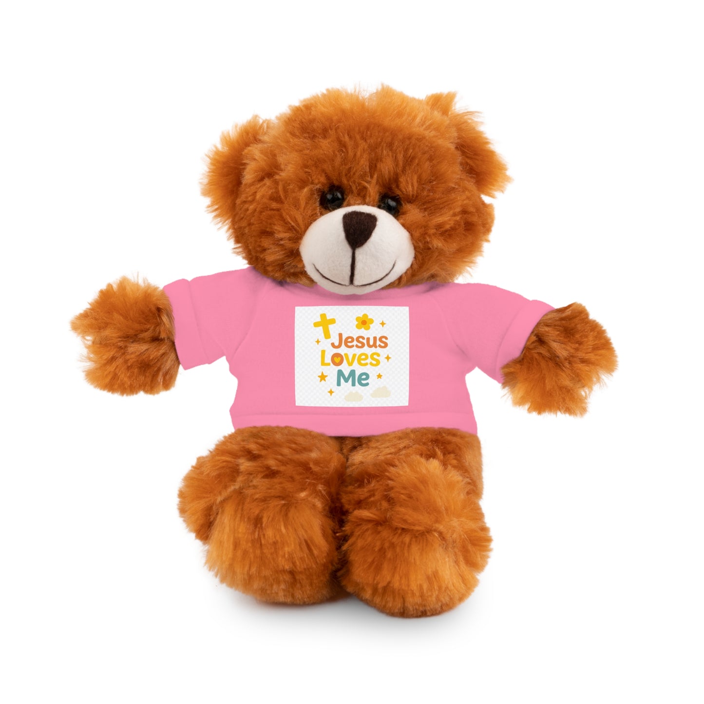 Plush Bear — 'Jesus Loves Me' T-Shirt Teddy