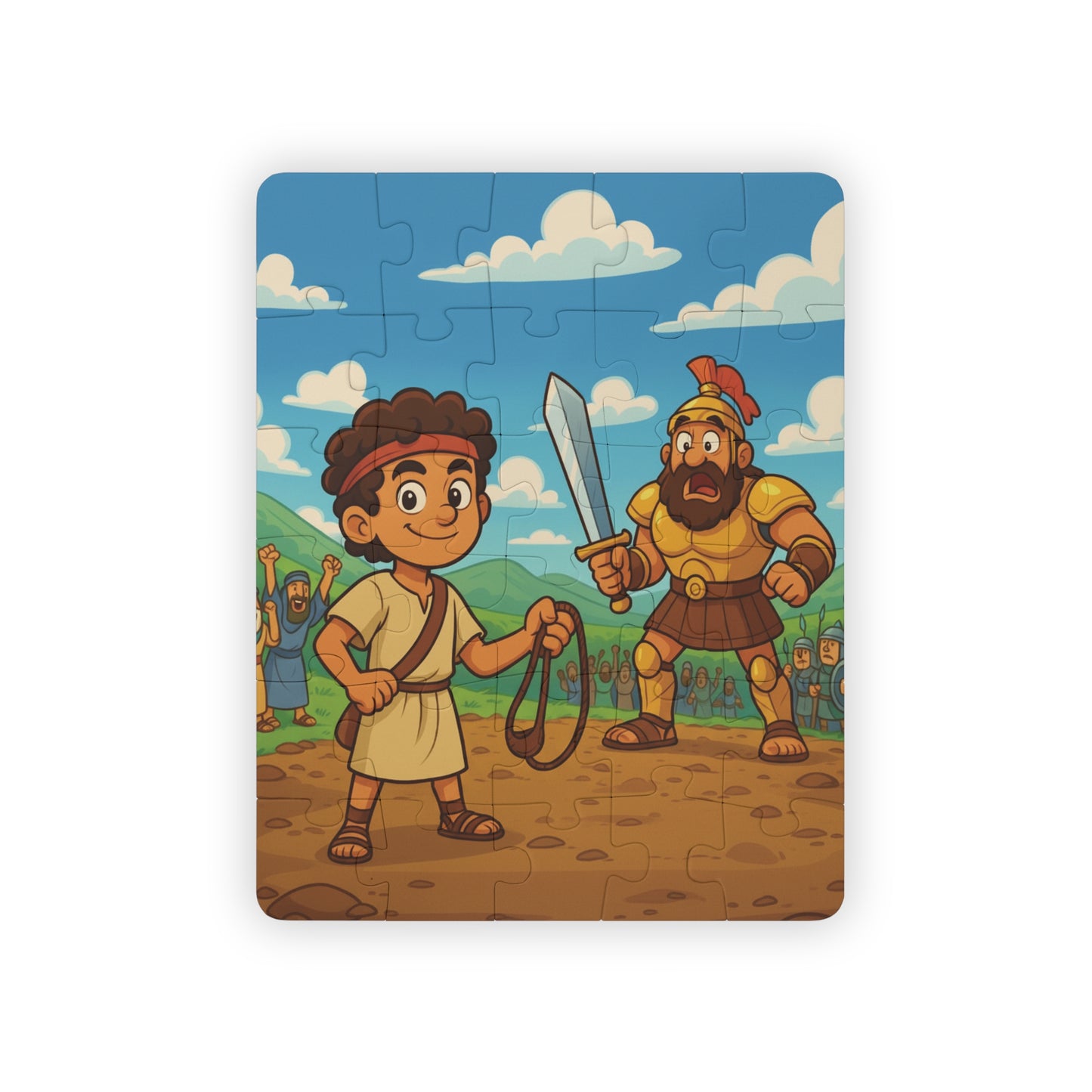 Biblical David & Goliath Kids Puzzle — 30-Piece Toddler Bible Story Puzzle