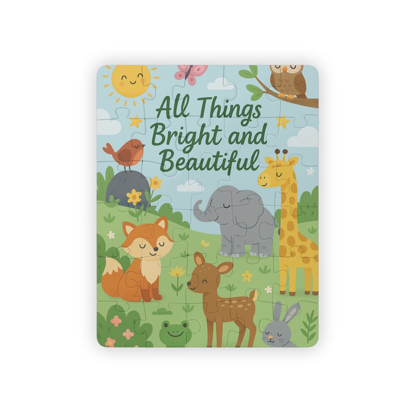 All Things Bright and Beautiful 30-Piece Kids Puzzle — Cute Woodland & Safari Animals