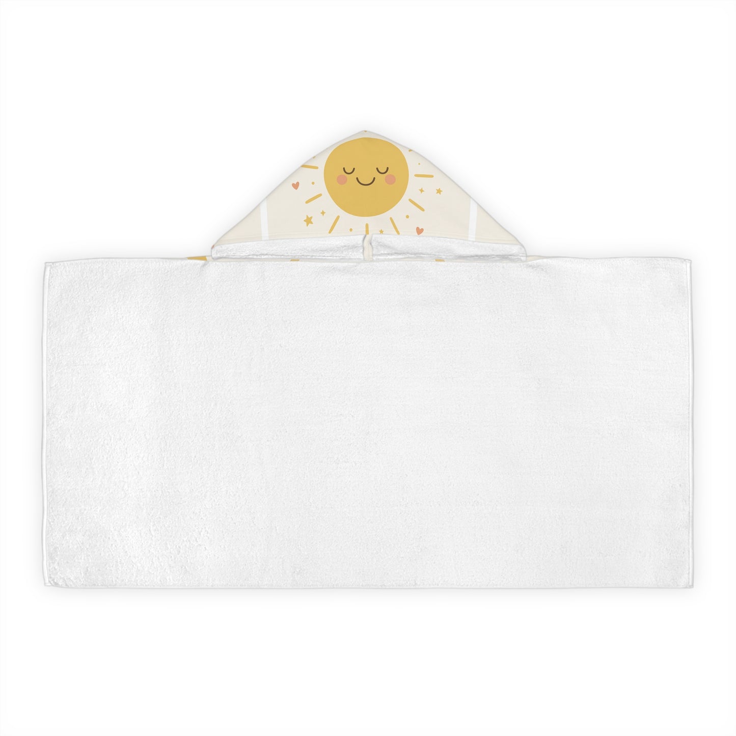 Kids Hooded Towel — Cute Smiling Sun Beach & Bath Wrap for Toddlers