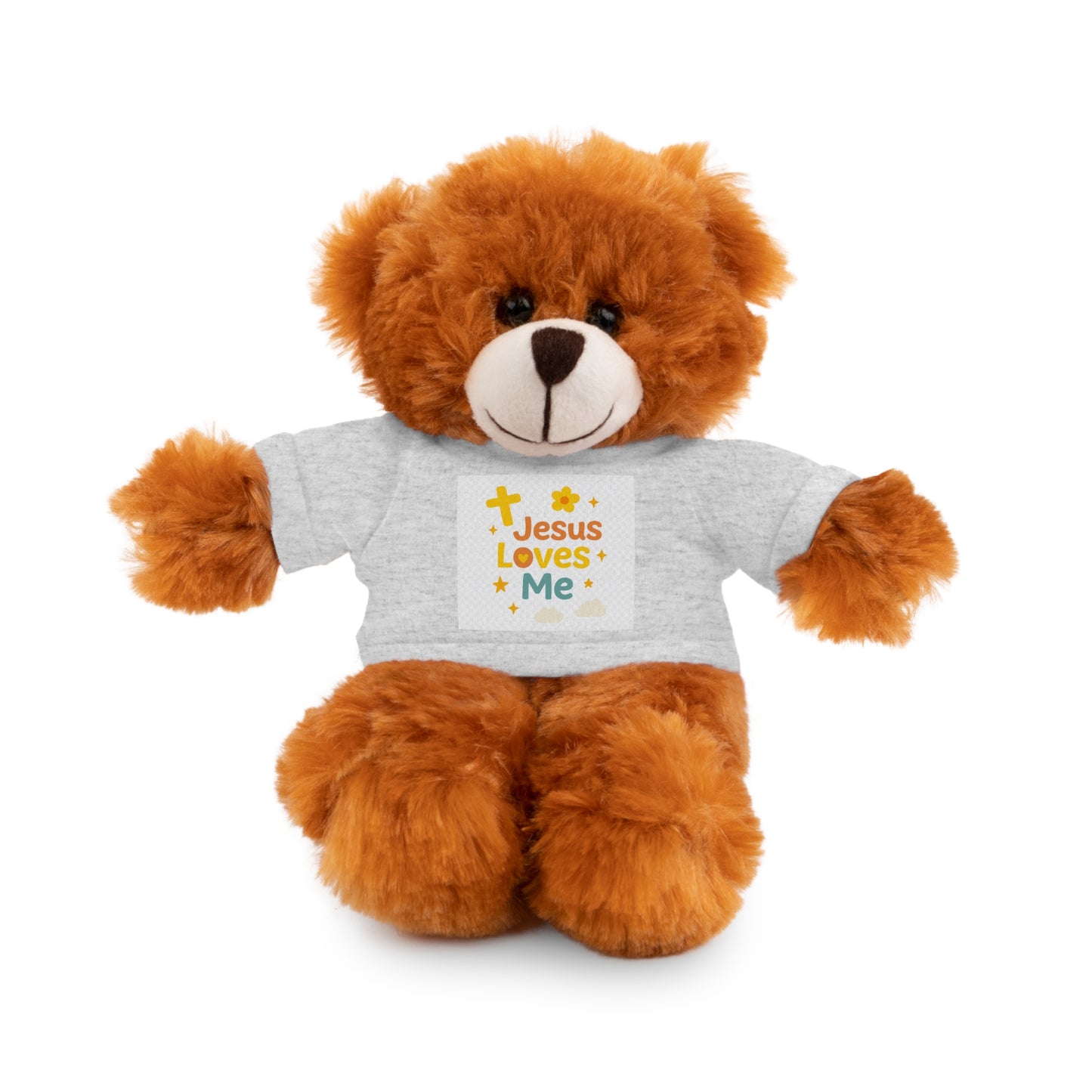 Plush Bear — 'Jesus Loves Me' T-Shirt Teddy