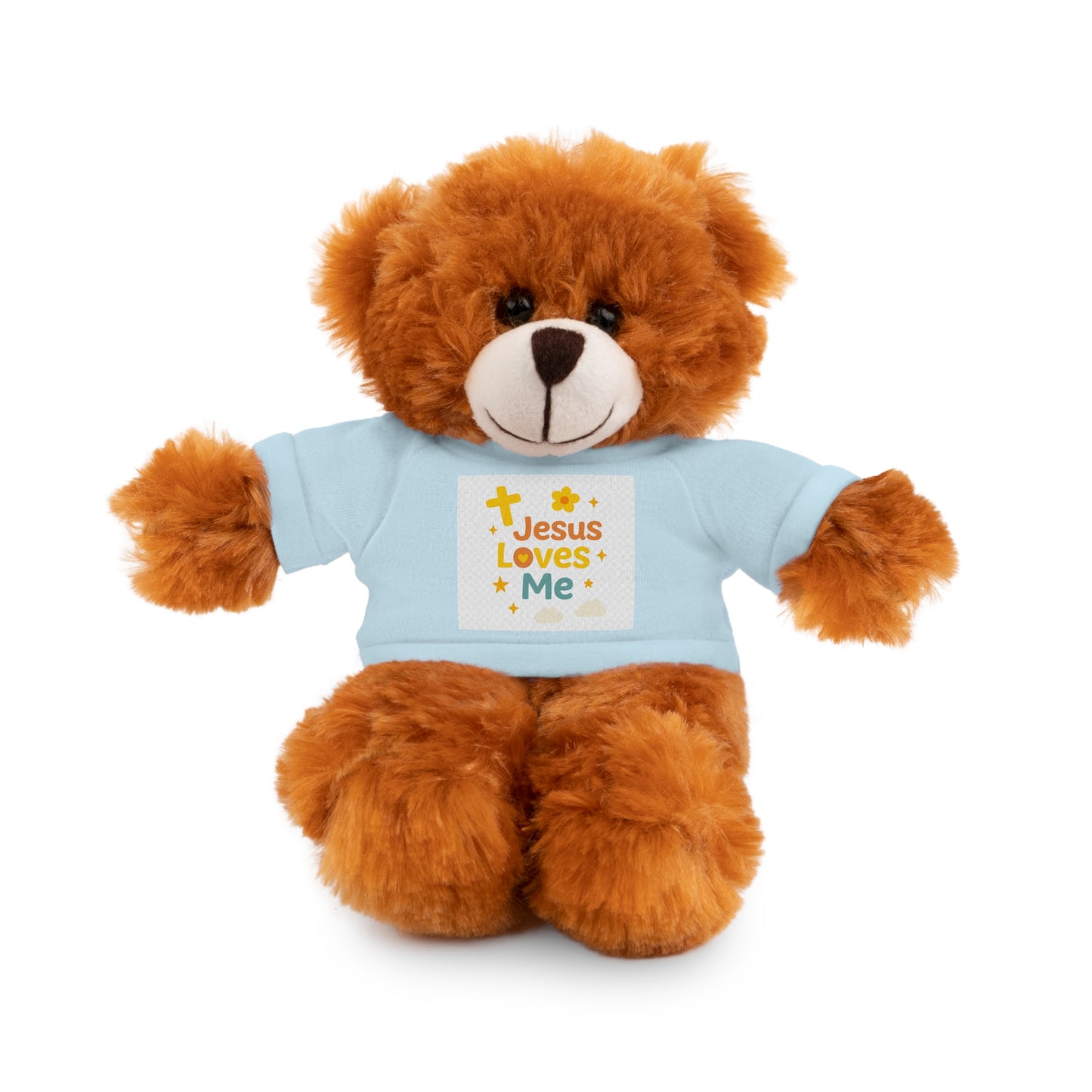 Plush Bear — 'Jesus Loves Me' T-Shirt Teddy