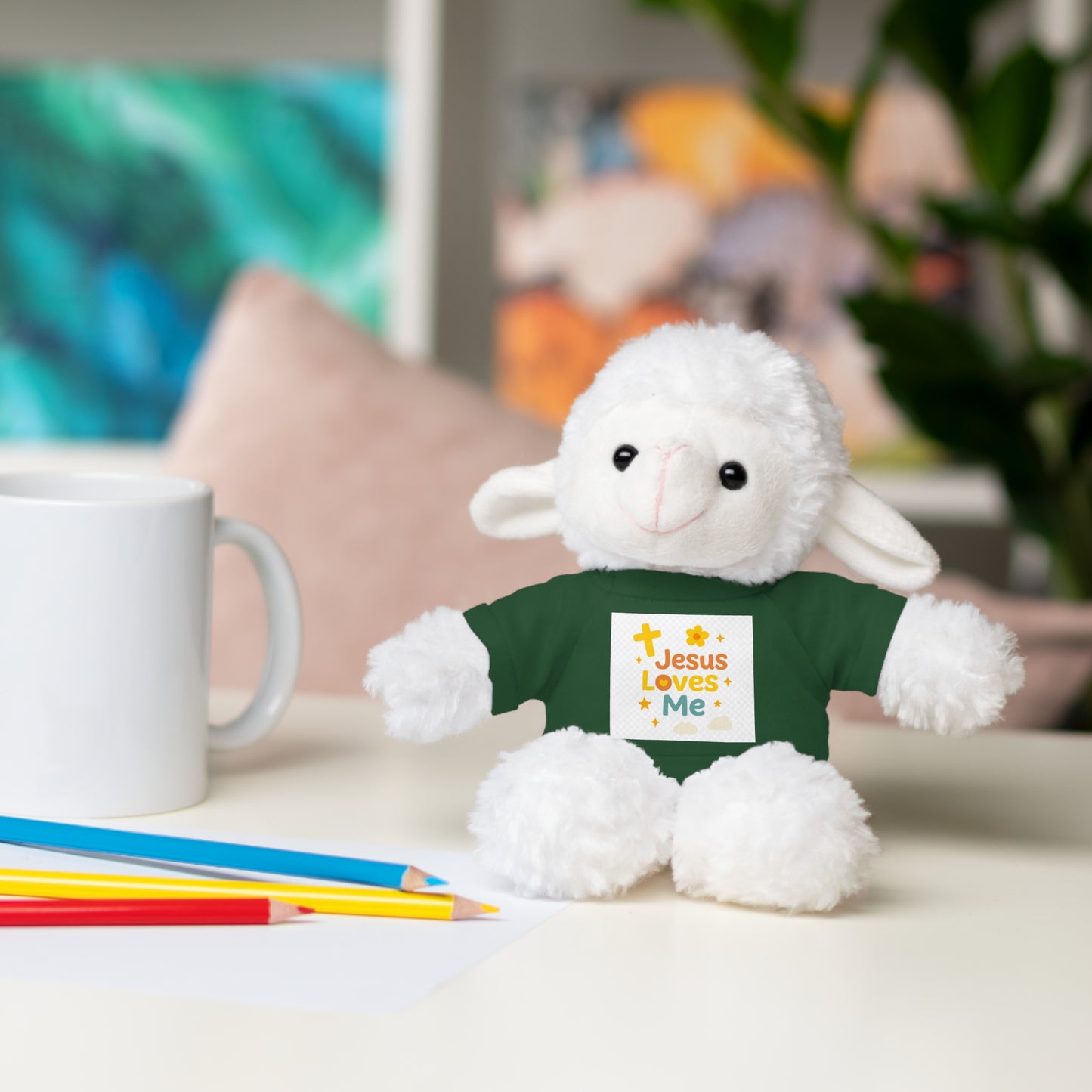 Plush Bear — 'Jesus Loves Me' T-Shirt Teddy