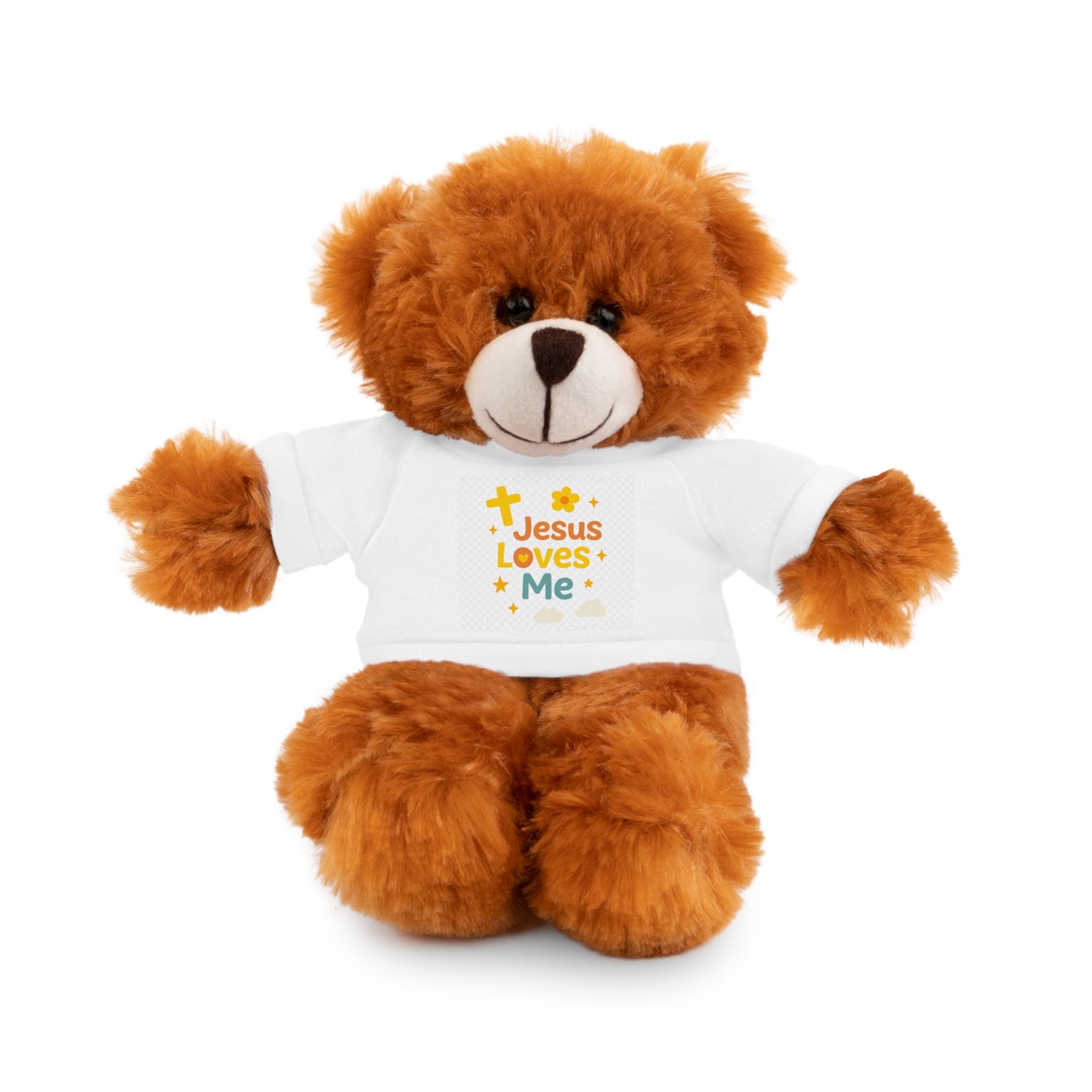 Plush Bear — 'Jesus Loves Me' T-Shirt Teddy