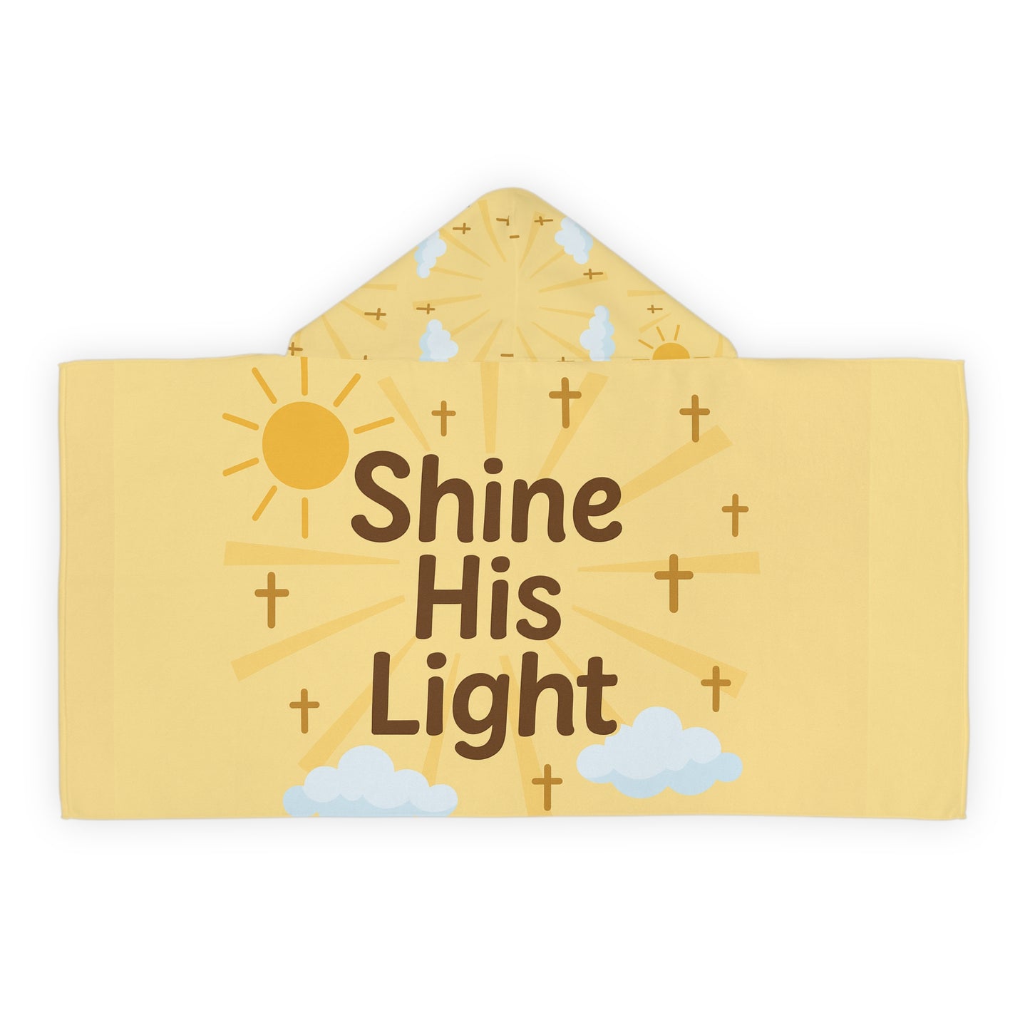 Youth Hooded Towel — "Shine His Light" Christian Kids Beach & Bath Towel