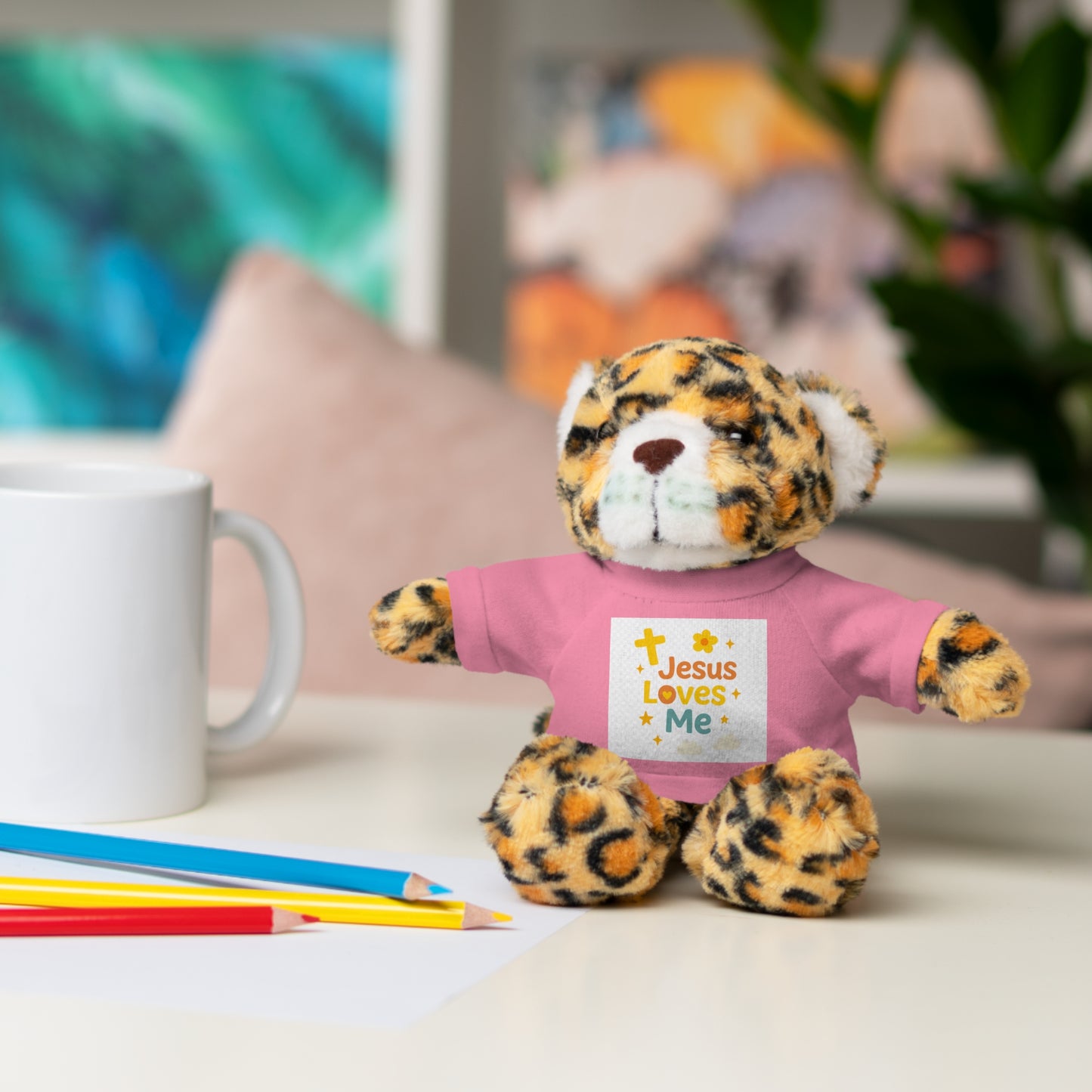 Plush Bear — 'Jesus Loves Me' T-Shirt Teddy